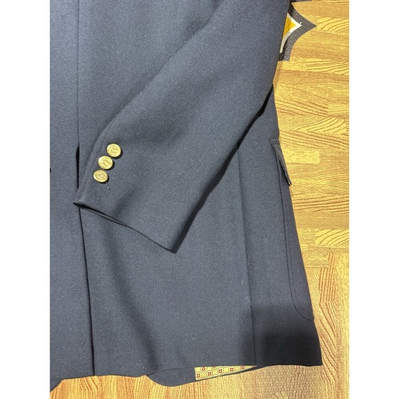 John Alexander Cashmere Wool Blend Navy Blue Blazer Jacket 40R - Picture 12 of 13